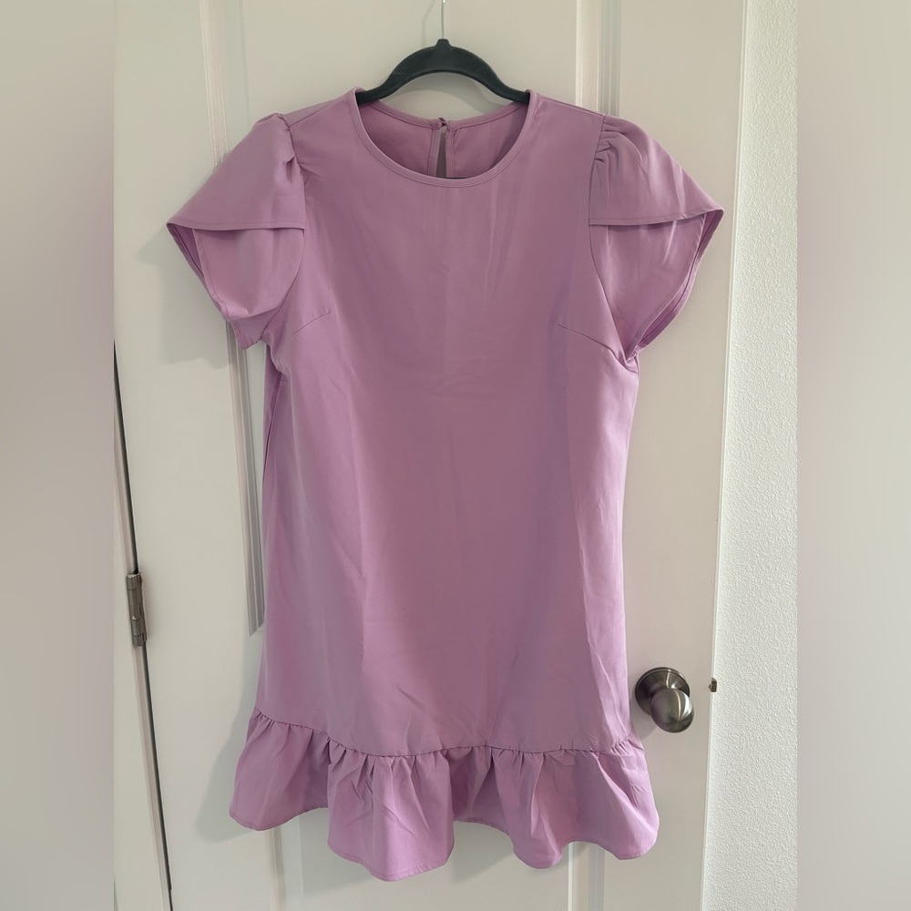 Lavender Ruffle Hem Dress